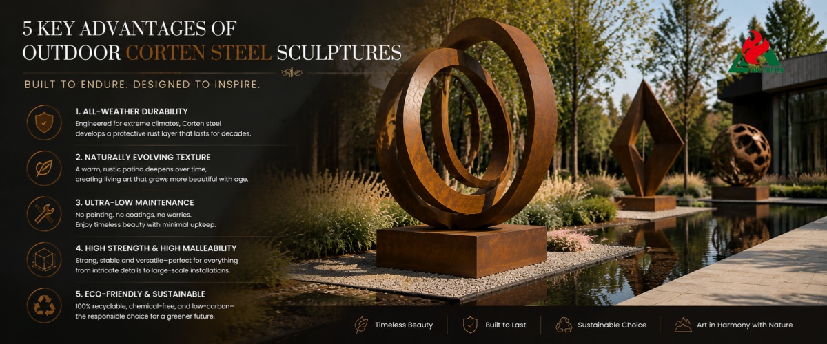 5 Key Advantages of Outdoor Corten Steel Sculptures
